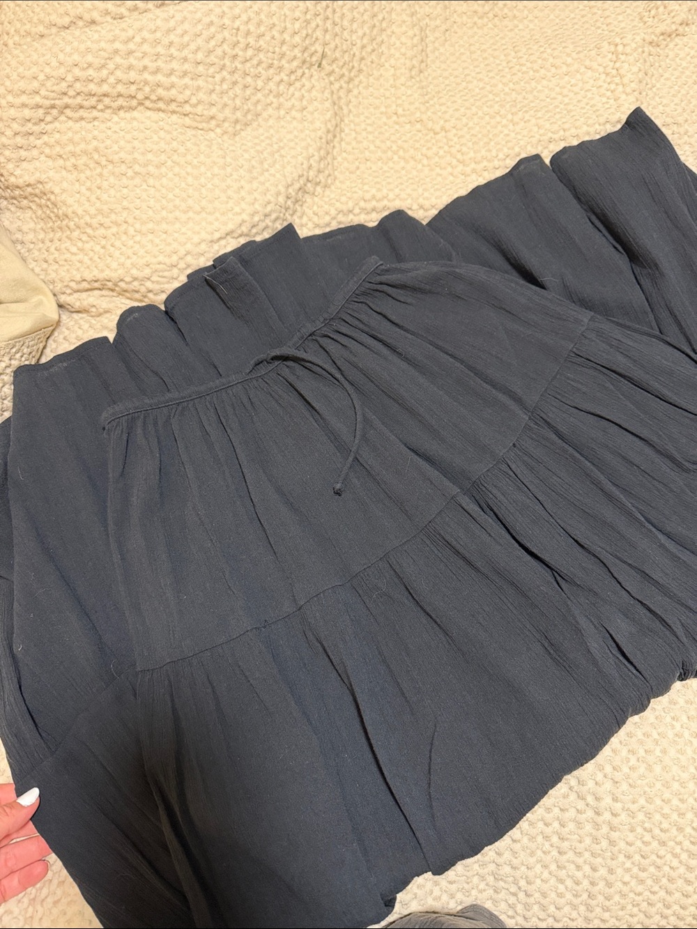 Black Tiered Maxi Skirt - Aerie - Picture 3 of 3
